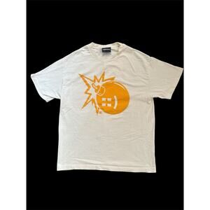 THE HUNDREDS x SMILESSS smiling adam bomb logo t-shirt LARGE vtg y2k streetwear